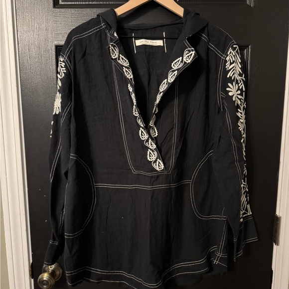 Free People Tops - Free People embroidered hoodie